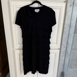Joseph Ribkoff Black Tiered Mini Dress